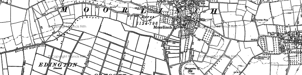 Old map of Moorlinch in 1885