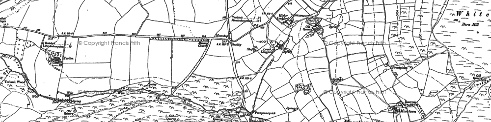 Old map of Moorshop in 1883