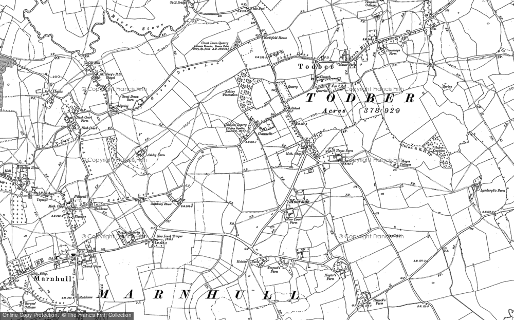 Old Map of Historic Map covering Gannetts in 1900