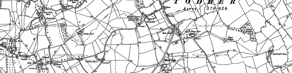 Old map of Moorside in 1900