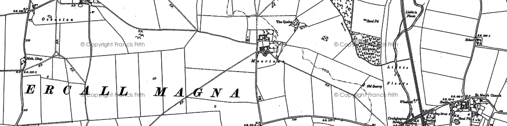 Old map of Moortown in 1880