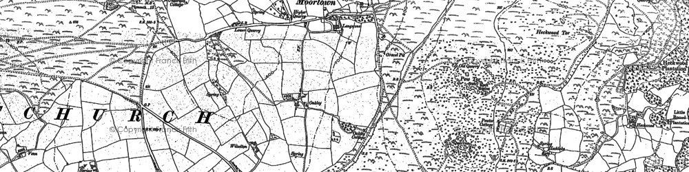 Old map of Moortown in 1883