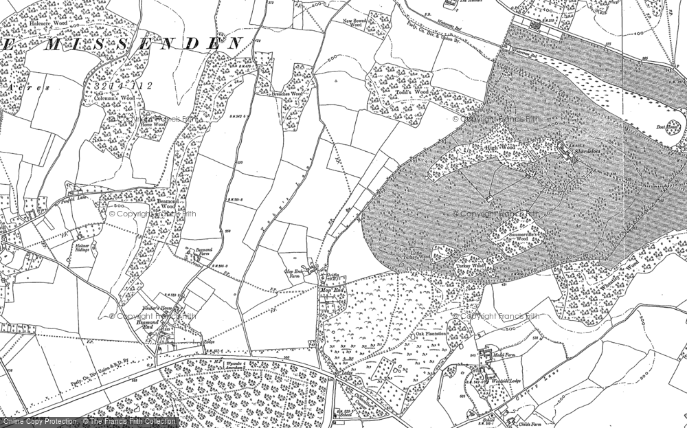Old Map of Mop End, 1897 - 1923 in 1897