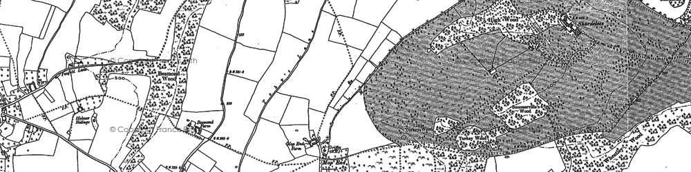 Old map of Mop End in 1897
