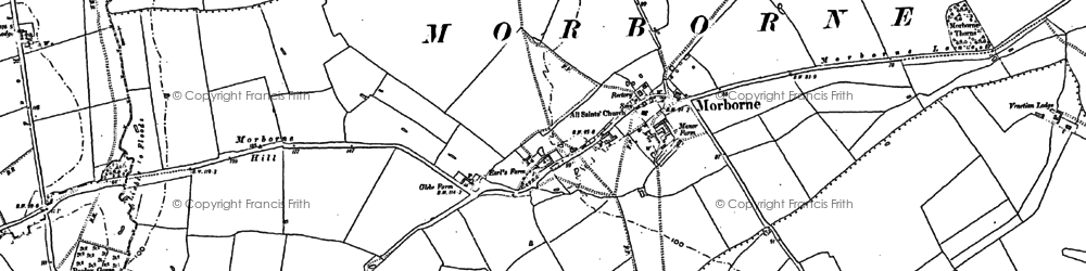 Old map of Morborne in 1887