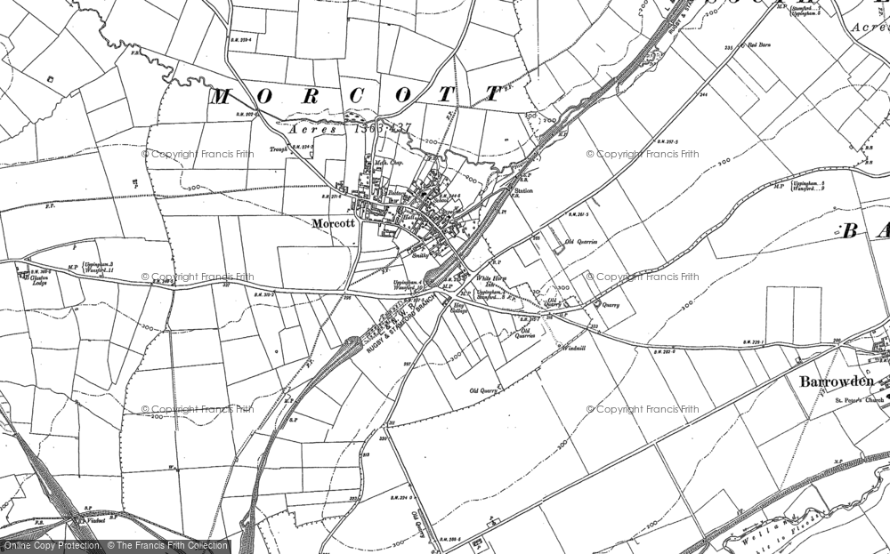 Old Map of Morcott, 1899 - 1902 in 1899