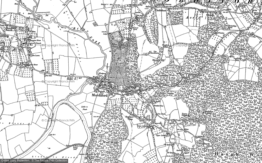 Old Map of Mordiford, 1886 - 1887 in 1886
