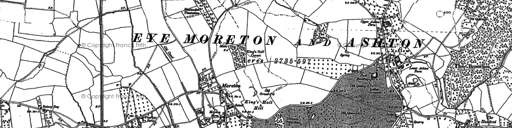 Old map of Moreton in 1885