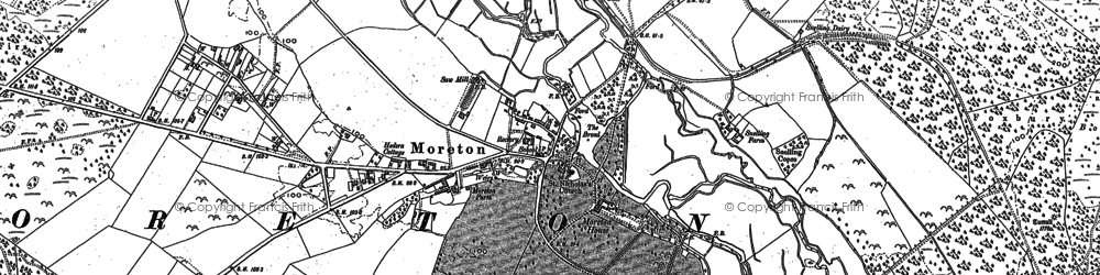 Old map of Broomhill Br in 1886