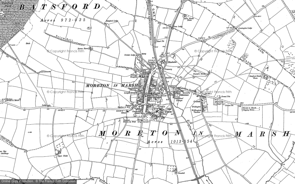 Old Map of Moreton-in-Marsh, 1898 - 1900 in 1898