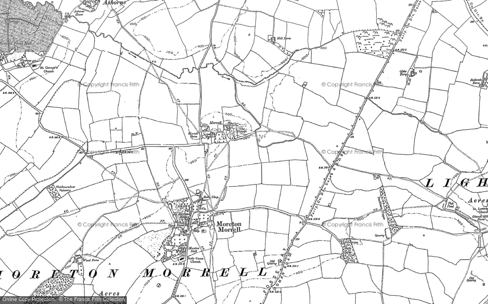 Old Map of Moreton Morrell, 1885 in 1885