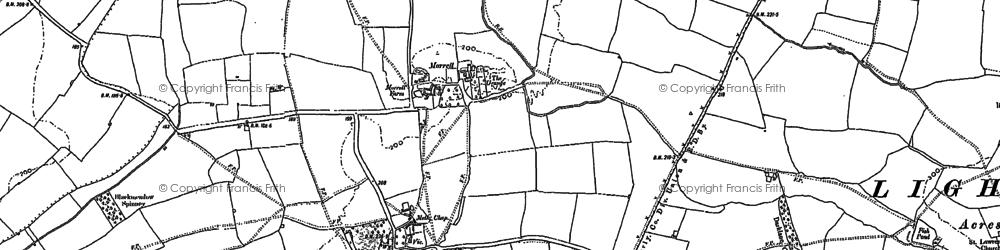 Old map of Moreton Morrell in 1885