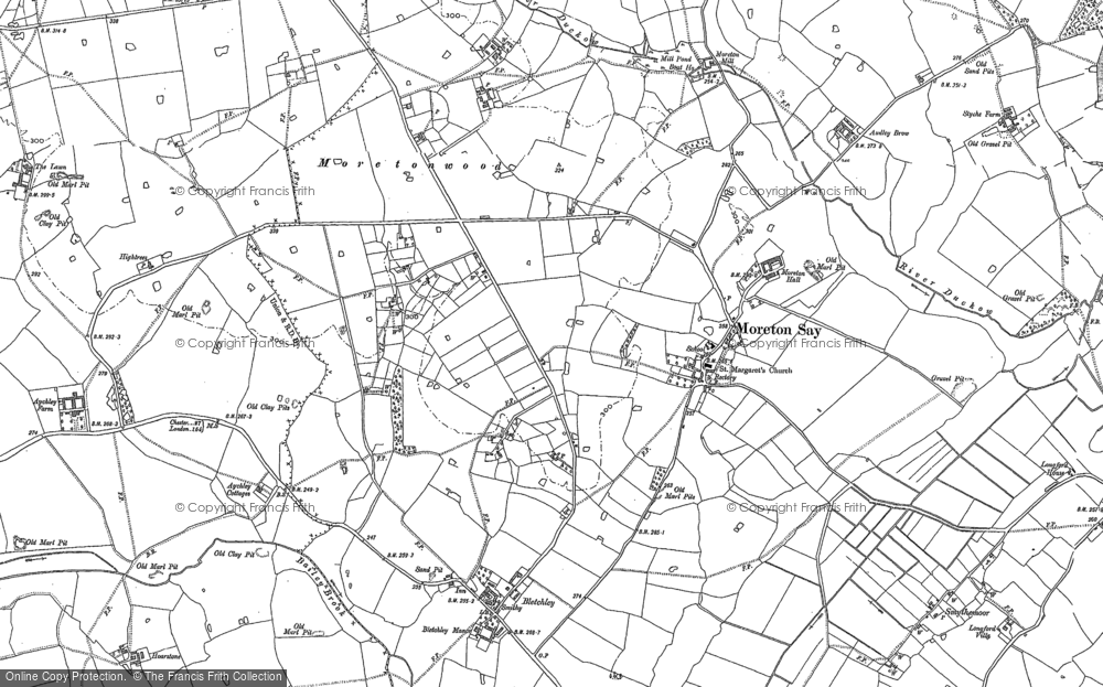 Old Map of Moreton Say, 1879 - 1880 in 1879