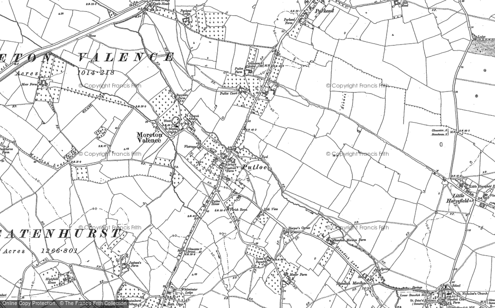 Old Map of Historic Map covering Putloe in 1880