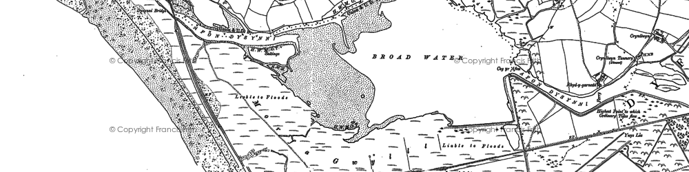 Old map of Morfa Gwyllt in 1900