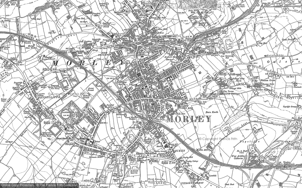 Old Map of Historic Map covering Bruntcliffe in 1847