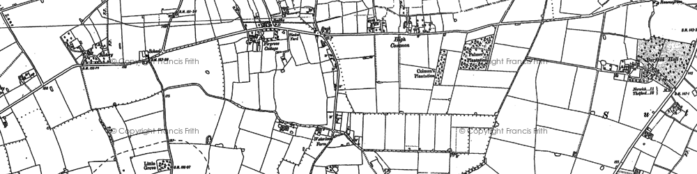 Old map of Morley St Botolph in 1882