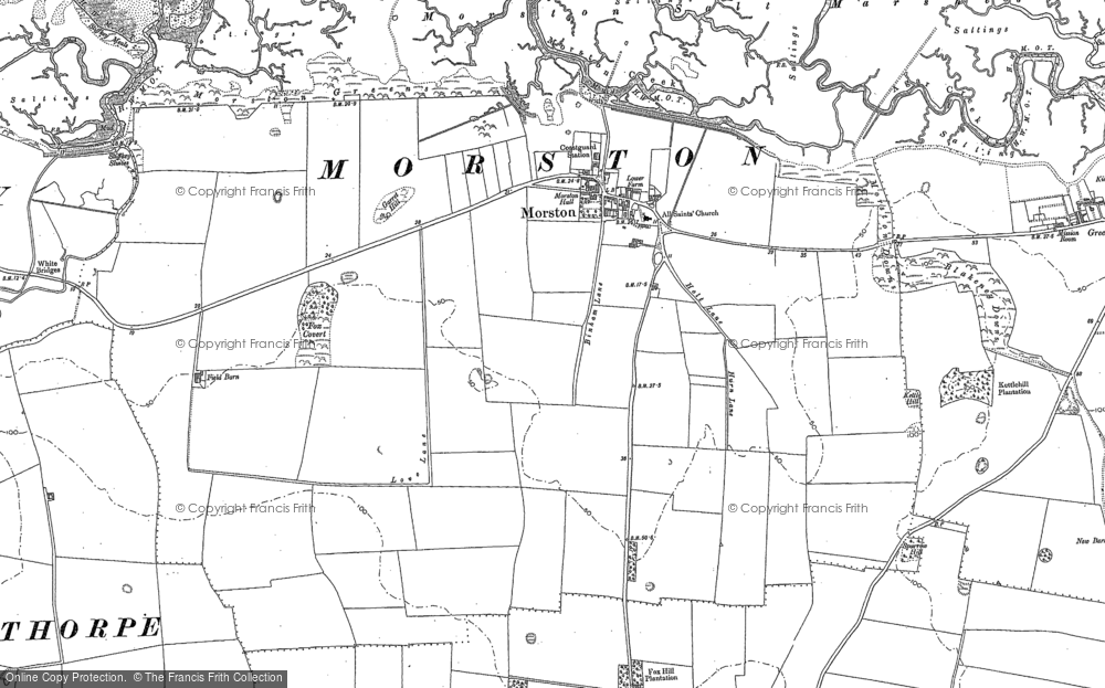 Old Map of Morston, 1886 - 1905 in 1886