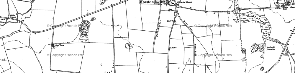 Old map of Morston in 1886