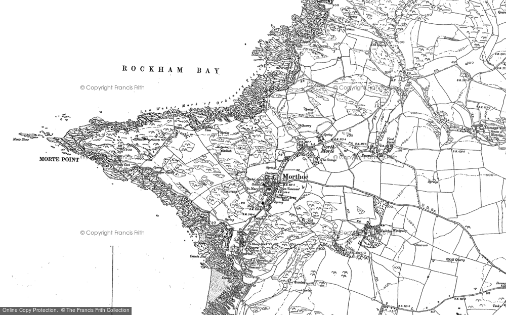Old Map of Historic Map covering Bull Point in 1903