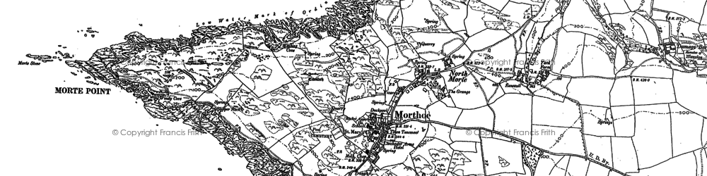 Old map of Borough Cross in 1903