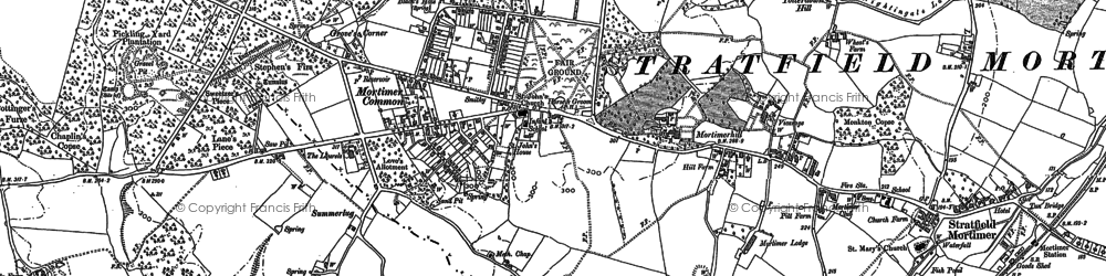 Old map of Four Houses Corner in 1909