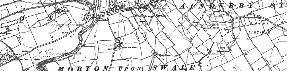 Old map of Morton-on-Swale in 1891