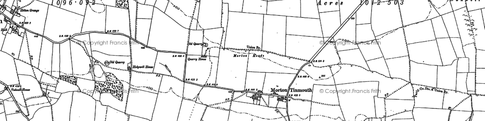 Old map of Morton Tinmouth in 1896