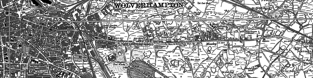 Old map of Moseley in 1885