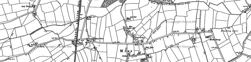 Old map of Moss in 1891