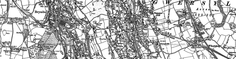 Old map of Ffos-y-go in 1898