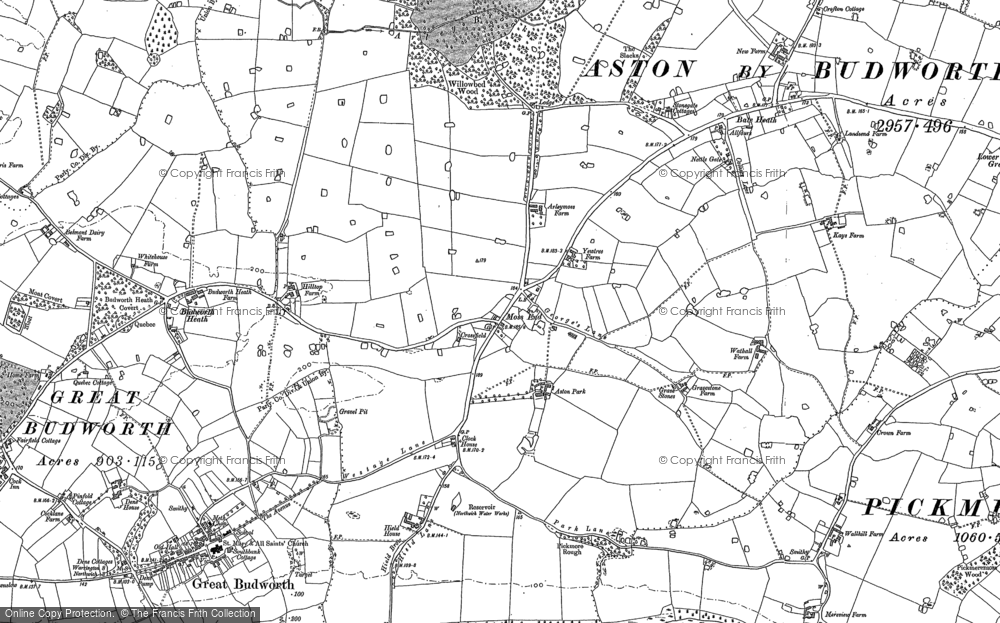 Old Map of Historic Map covering Feldy in 1897
