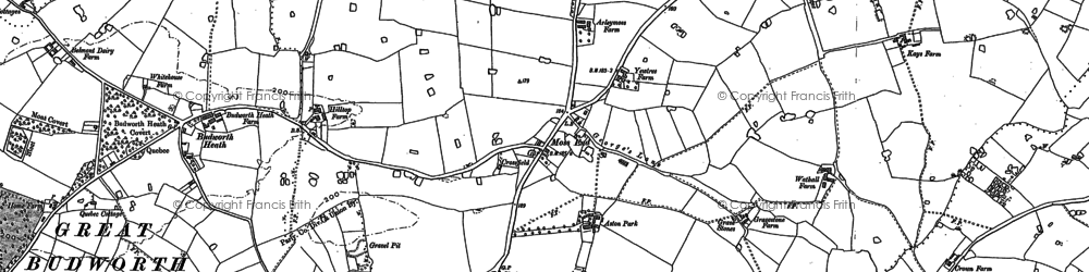 Old map of Feldy in 1897