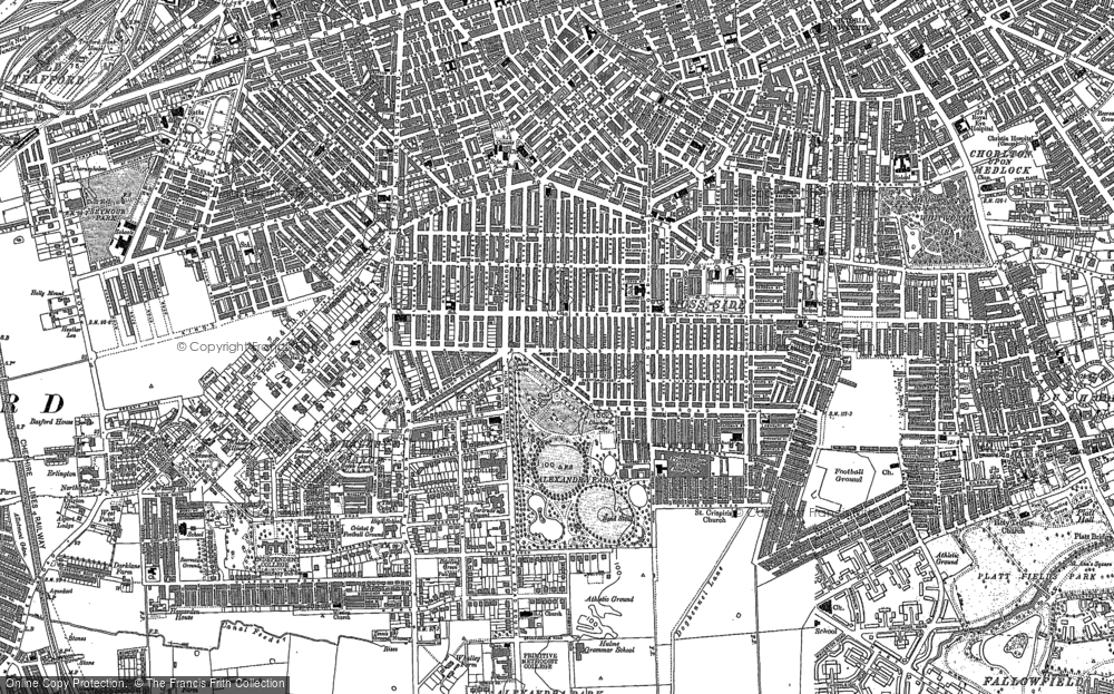 Old Map of Moss Side, 1890 - 1905 in 1890