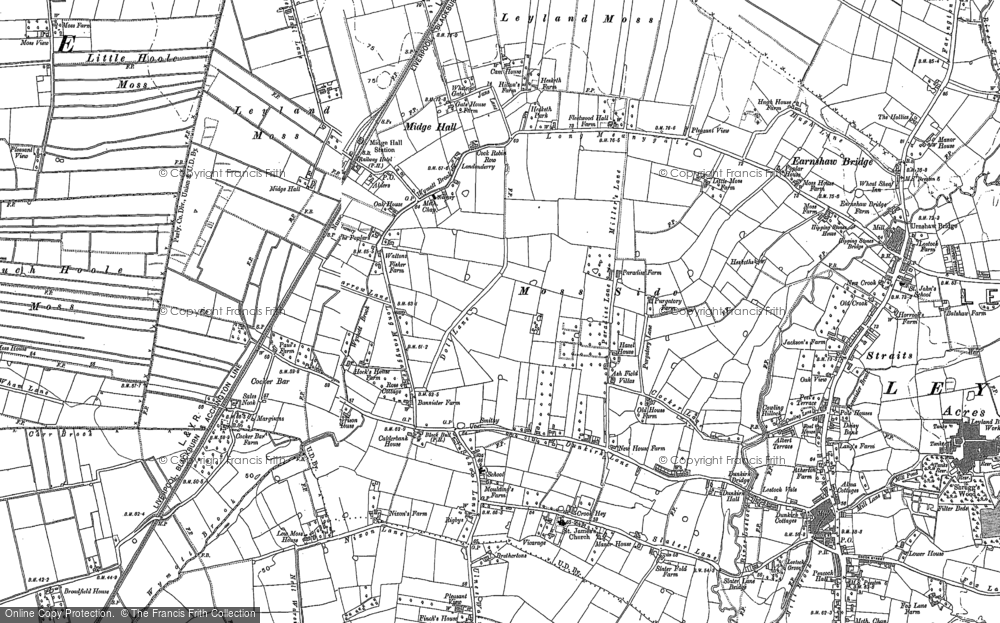 Old Map of Moss Side, 1892 - 1893 in 1892
