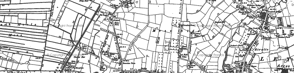 Old map of Moss Side in 1892