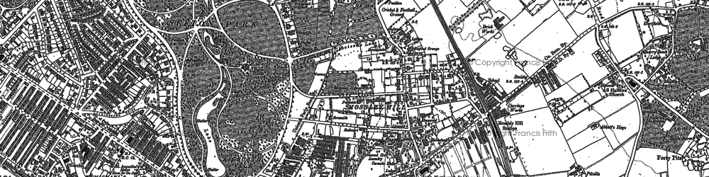 Old map of Calderstones in 1904