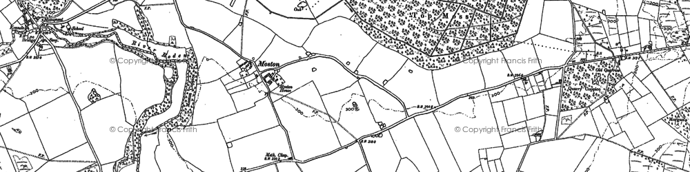 Old map of Moston in 1880
