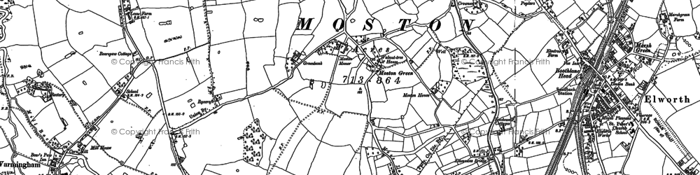 Old map of Moston Green in 1897