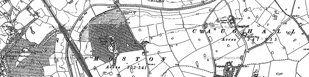 Old map of Moston in 1898