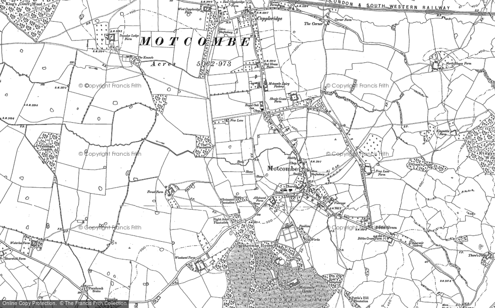 Old Map of Motcombe, 1900 in 1900
