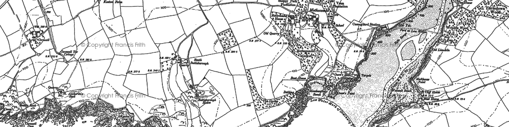 Old map of Battisborough Island in 1905