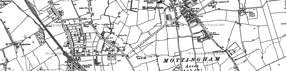 Old map of Mottingham in 1895