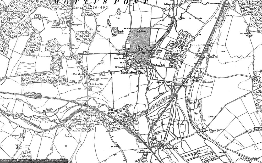 Old Map of Mottisfont, 1895 in 1895