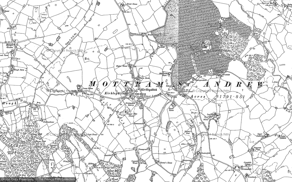 Old Map of Mottram St Andrew, 1896 - 1897 in 1896
