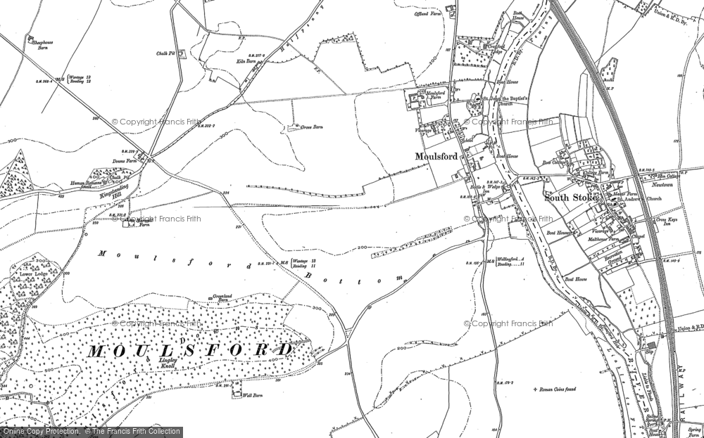 Old Map of Moulsford, 1910 - 1912 in 1910