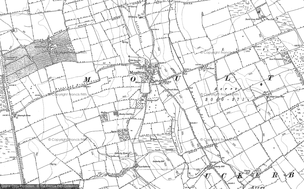 Old Map of Historic Map covering Abbey Close in 1892