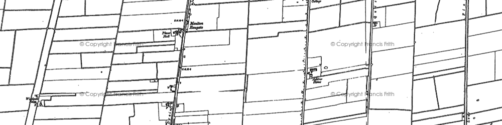 Old map of Moulton Eaugate in 1886