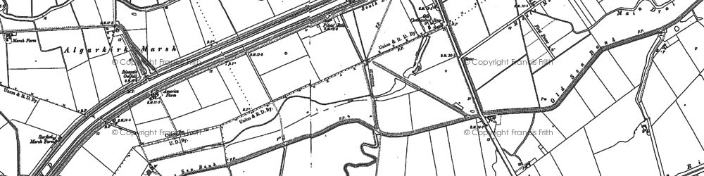 Old map of Moulton Marsh in 1886