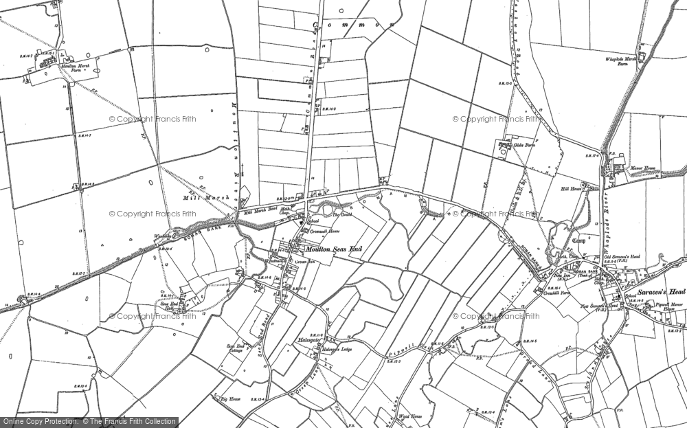 Old Map of Moulton Seas End, 1887 in 1887
